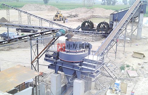 四川300t/h河卵石混料制砂生產現場