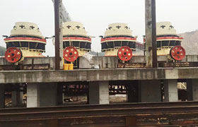 河南汝州多臺組合圓錐破碎機施工現場